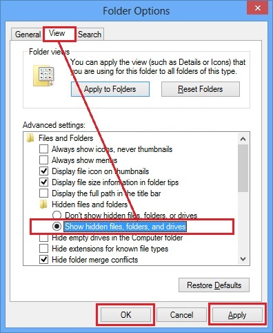 Cách mở file ẩn trong Windows 10