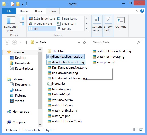 Cách mở file ẩn trong Windows 8,10